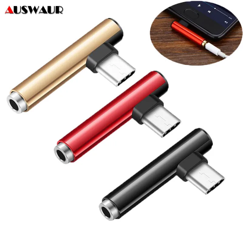 

Type-C to 3.5mm Aux Jack Adapter Type-C Audio Adapter For Xiaomi 6 Huawei P10 Mate 20 Type C Phones Type USB C to 3.5 Headphone