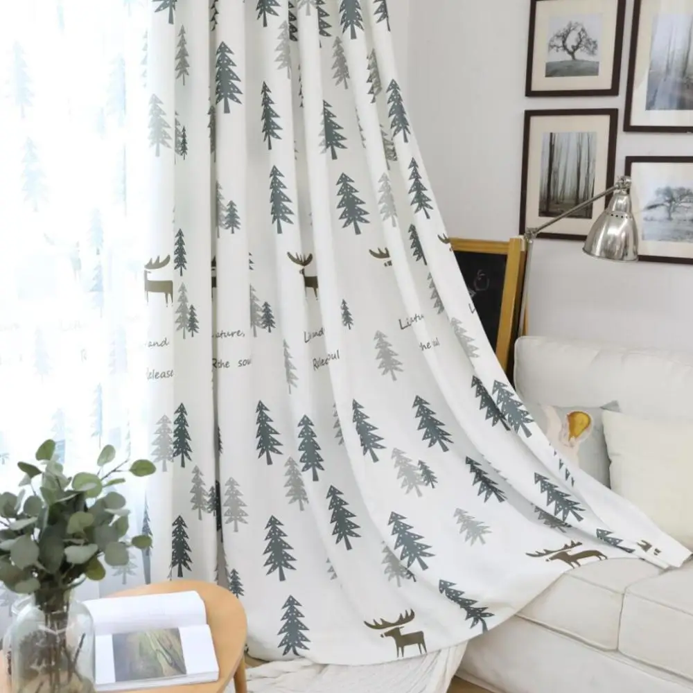 All-match Cartoon Tree Kids Room Curtain Darkening Screening Drapes Classic Semi-shade Elegant Window Pencil Pleat Panel All-match Cartoon Tree Kids Room Curtain Darkening Screening Drapes Classic Semi-shade Elegant Window Pencil Pleat Panel