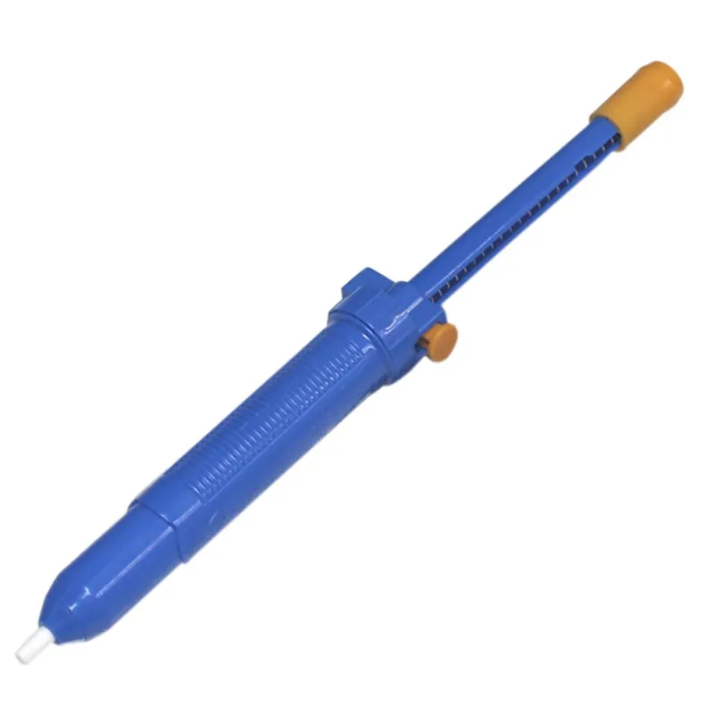 Вакуумное всасывание оловянные припои присоски паяльник паяльная железная присоска ручка ручные инструменты распайки насоса - Color: Blue-AX-108