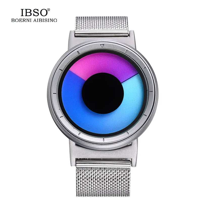 IBSO font b Mens b font font b Watches b font Top Brand Luxury Steel Mesh