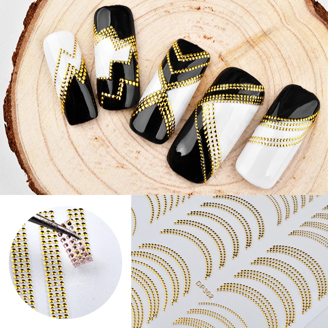 Buy Water Slide Nail Tips Stickers Adhesive Manicure