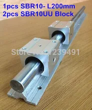 1pc SBR10 L200mm linear guide + 2pcs SBR10 linear bearing block cnc router 1pc SBR10 L200mm linear guide + 2pcs SBR10 linear bearing block cnc router
