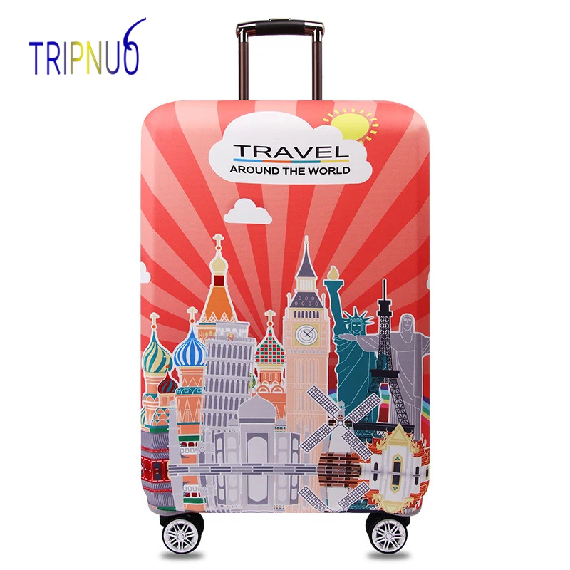 

TRIPNUO Thickest Global World Luggage Cover Travel Accessories Elastic Suitcase Protective Cover Apply To 18''-32'' Suitcase