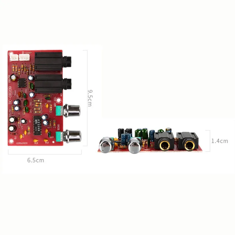 PT2399 реверберации микрофон тон доска JRC4558 караоке пластина реверберации предусилитель DC12V A2-019