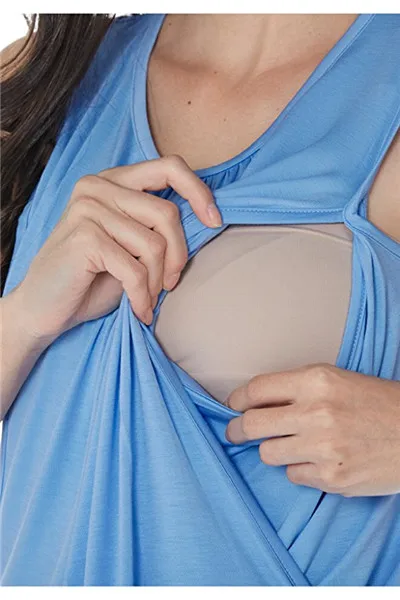 Новые летние женские майки для беременных кормящих майка на бретельках для грудного вскармливания одежда без рукавов жилет синий и зеленый