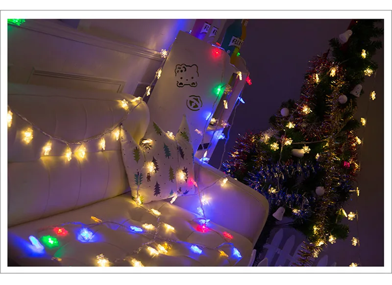 USB DC5V праздничный свет строки с теплым голубоватым мульти Цвет 3 м 20 светодиодов 10 м 60 светодиодов Звездный шар Фея рождественское свадебное украшение дома украшения
