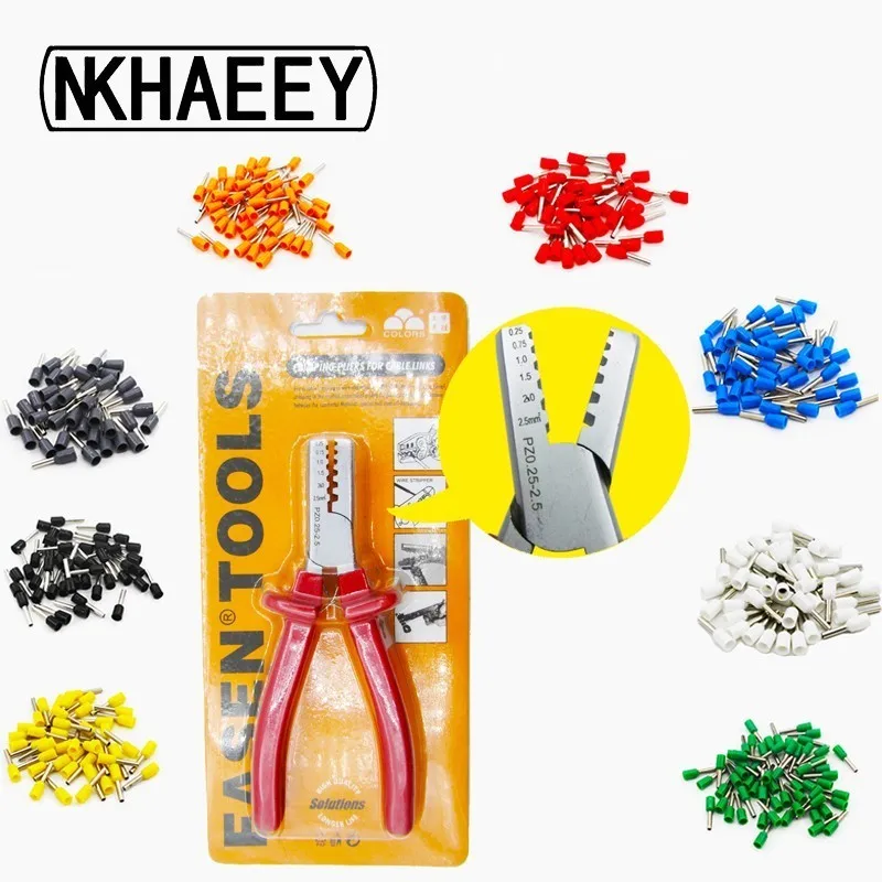 

100PCS Tube insulating Terminal block and crimping pliers Insulated Cable Wire Connector Insulating Crimp Terminal Connect