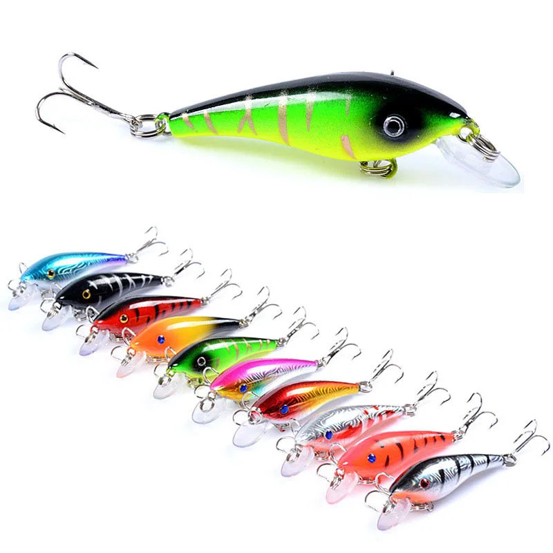 

5PCS/Lot 5.7cm_4.4g Topwater Fishing Lure Minnow Wobbler Fish Lures Bauble Easy Shiner Crankbait Whopper Plopper YU005