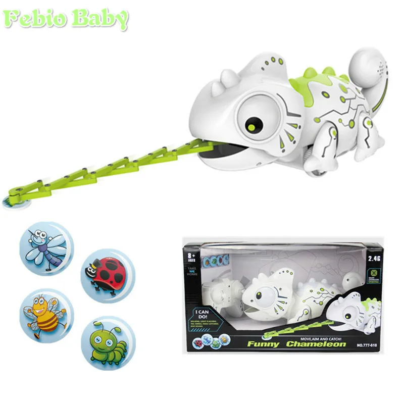 

Febio Baby Remote Control Chameleon 2.4GHz Pet Intelligent Toy Robot For Children Kids Birthday Gift Funny Toy RC Animals