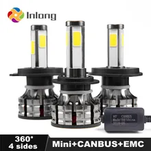 Вдлительную 4 стороны 2 предмета H7 светодиодный лампы Нет Ошибка H4 светодиодный Canbus H11 светодиодный лампы h8 HB3 9005 HB4 9006 H9 80 Вт 14000LM Авто Противотуманные фары 6000K