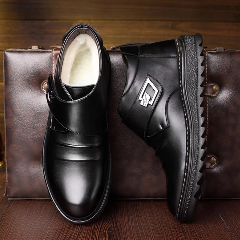 Fur Couro Botas Inverno Black yellow Tornozelo 5688 Dos Homens Com Fur Neve 2019 De Casuais Fahsion Manter Para Sapatos Mens Quente With qRxzwFSwB