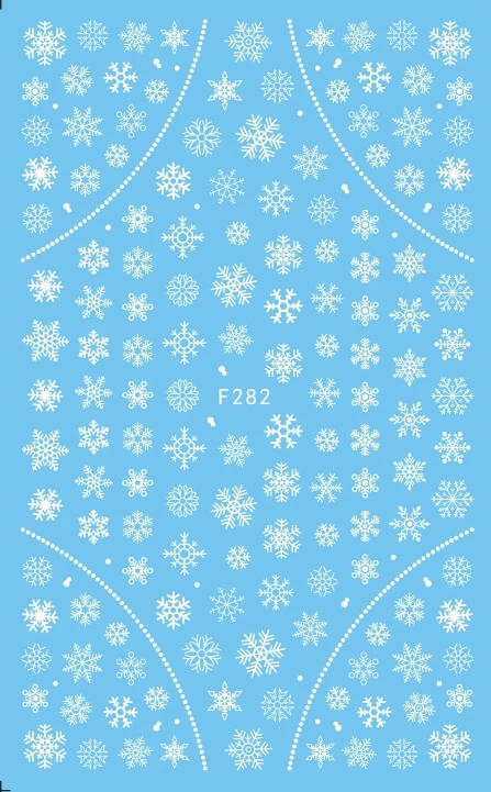 2 шт рождественские наклейки для ногтей снежные хлопья рождественские обертывания Снеговик зимние украшения для ногтей инструменты для маникюра ползунки F281-284