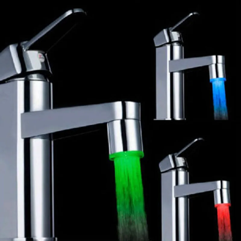 LED Light Water Faucet Single/Change Color Faucet Home Kitchen Bathroom