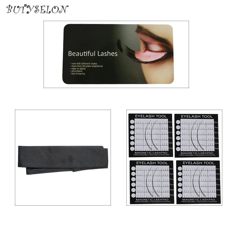Suprimentos de Extensão dos Cílios Ferramentas de Beleza Headband com 4 Profissional Campo Magnético Almofadas Chicote Lash Pad Magnética Maquiagem um