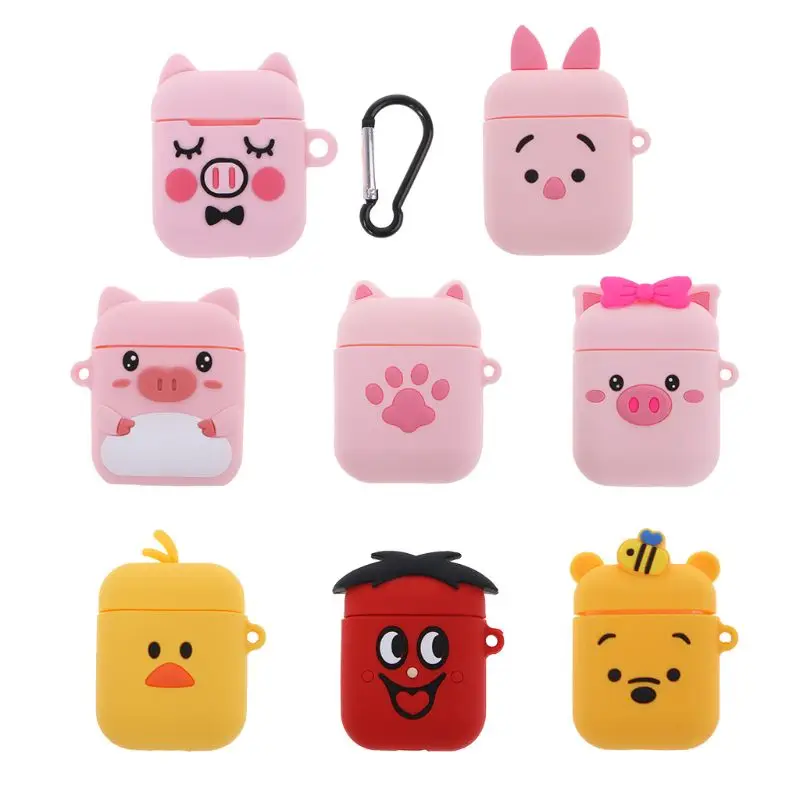 

Fashion Cute Cartoon Shape Soft Silicone Protective Cover Shockproof Case Skin for Airpods Charging Box