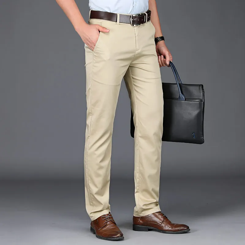 Летние повседневные мужские брюки наивысшего качества из хлопка, обычные мужские брюки, деловой стиль, офисный костюм, брюки, спортивные брюки, брюки