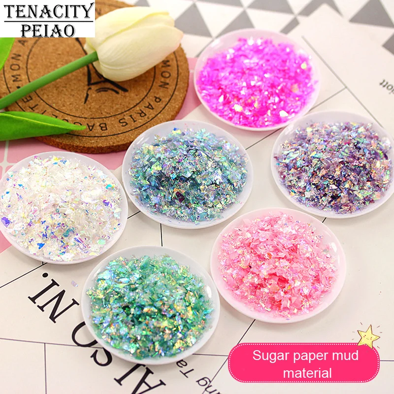 

20g Colorful shell Sugar broken pieces resin mold making flashing debris material UV resin epoxy for jewelry filling