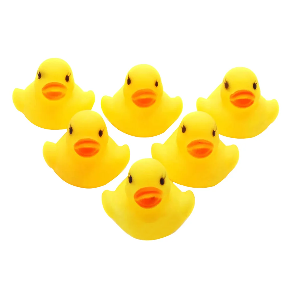 10 Pieces Yellow Baby Children Kids Toddler Bathing Bath Time Swimming Pool Toys Cute Rubber Squeaky Duck Ducky