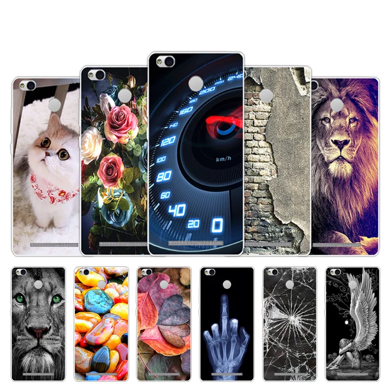 Luxury Silicone for Redmi 3 Pro Transparent Cell Anti Knock Phone Case 5 inch Soft TPU Back Cover Xiaomi 3S Prime Capa |