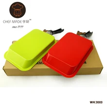 Rechteck Grillpfanne 18,2*12,4 cm (grün, rot)