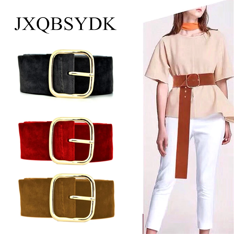 JXQBSYDK Элитный бренд ремни для женщин модные плюс бархатные пояса высокое качество женский тонкий талии ceinture femme