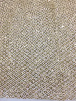 

yaking-019 Embroidery African Nigerian Guipure Lace Fabric with glitter Nigerian Guipure Lace Fabric