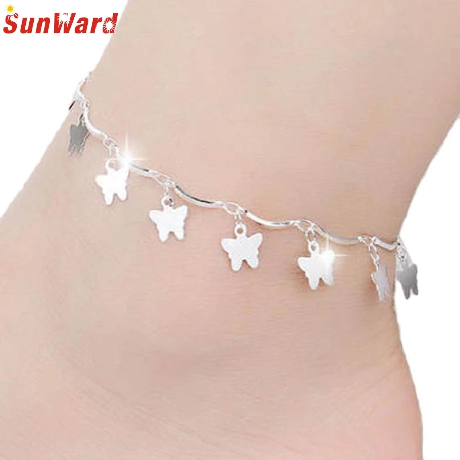 

Fashion Silver Plated Butterfly Anklet Foot Chain Fine Jewelry Anklets Delicate