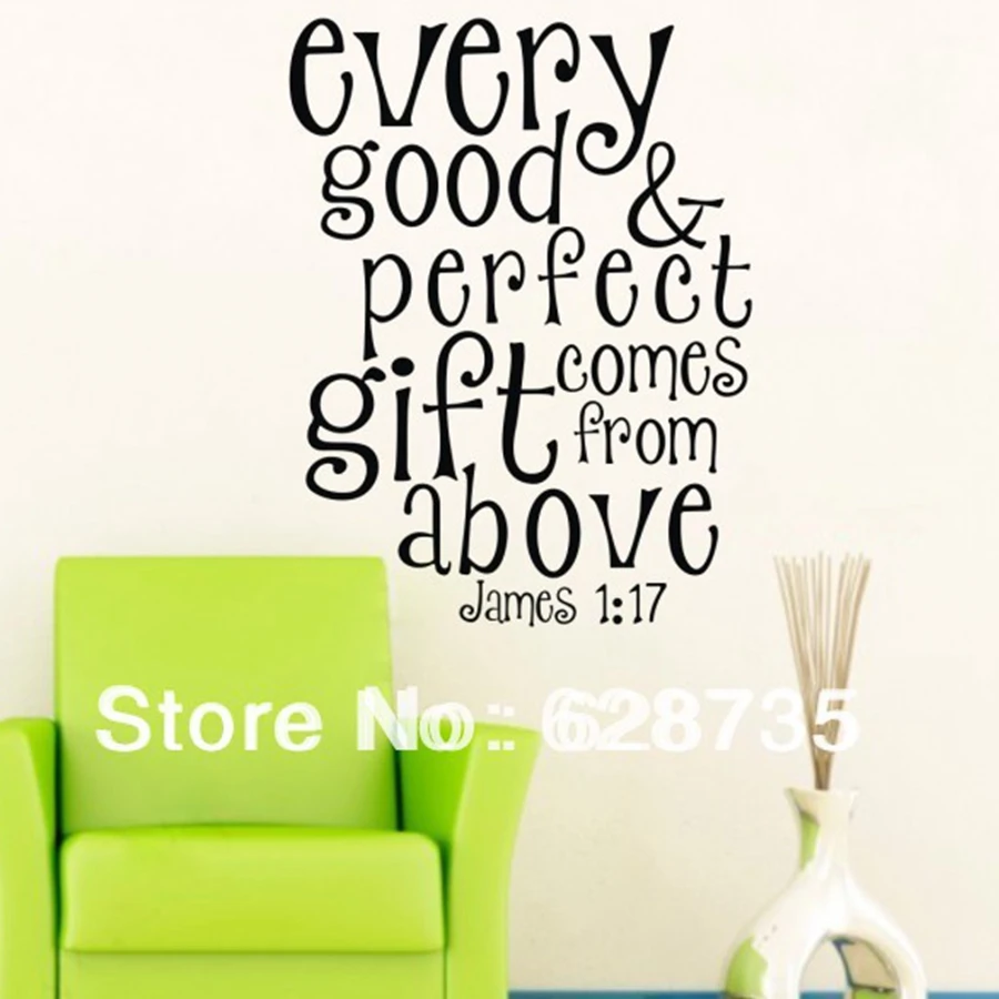 Bible Verses Wall Decals "every Good&perfect Gift Comes From Above