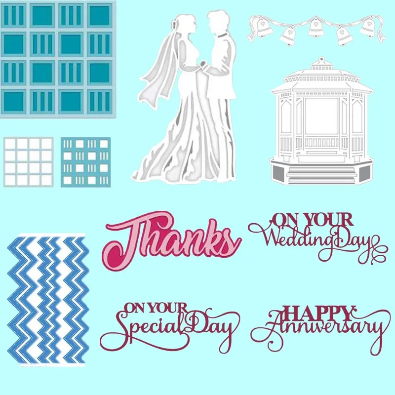 

Wedding Castle Window Letters Metal Cutting Dies Stencils For DIY Scrapbooking Decoration Embossing Supplier Handcraft Die Cut