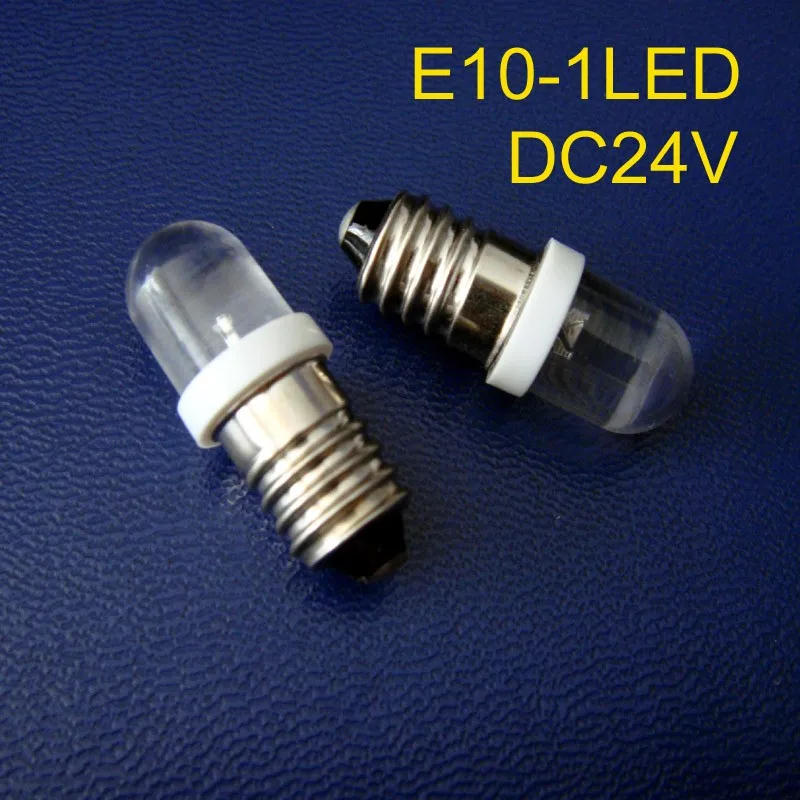 Высокое качество E10 LED 24 В светодиодный индикатор лампы, 24 В LED E10 свет, 24vdc E10 LED приборов загорается E10 лампа Бесплатная доставка 50 шт./лот