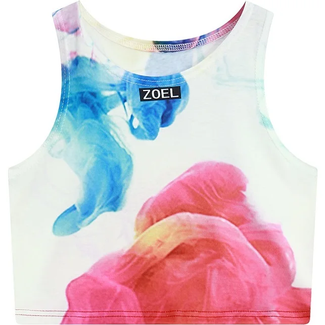 Women Crop Top 2017 Summer New Casual Pattern Printed Tank Female Camisole Woman Short Design Skinny Vest Girls Tight White Cami | Женская