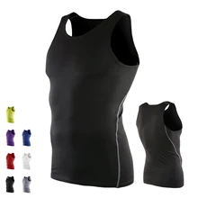 2016 Quick Dry close-fitting Sleeveless Shirts men’s Fitness Training Athletic Vest Running Workout Sports multicolor Shirt