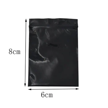 

6*8cm Small Black Reclosable Zip Lock Plastic Package Bag 300pcs/lot Grip Seal Packing Pouch Retail Grocery Gift Packing Bag