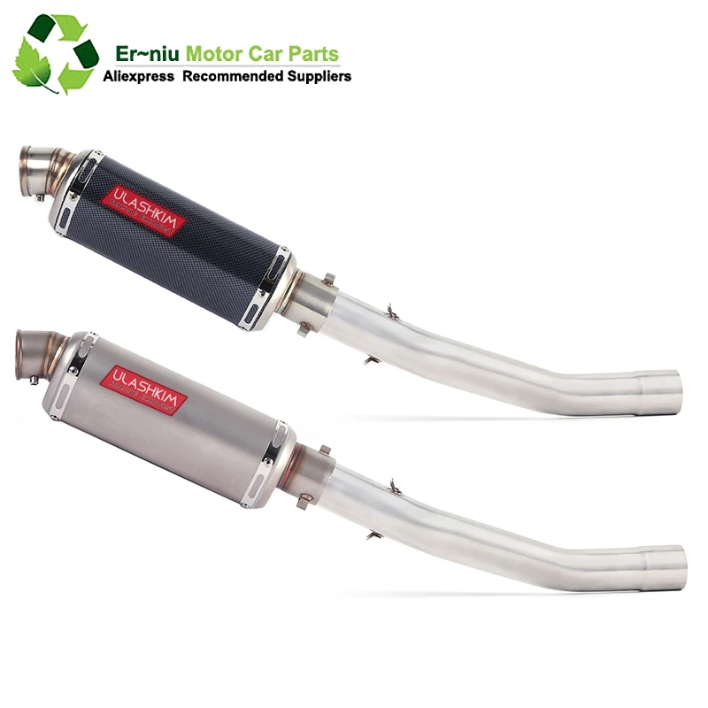 

Motorcycle Exhaust Escape Muffler Middle Contact Pipe Full System Slip-On For KAWASAKI ZX 10R ZX10R ZX-10R 2008 2009 2010