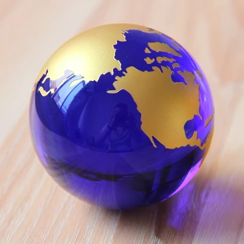 

Good 80mm Crystal Ball Feng Shui Ball Home Decoration Glass Ball Rare Good Luck Wedding Gift Fashion Earth Globe Sphere Balls
