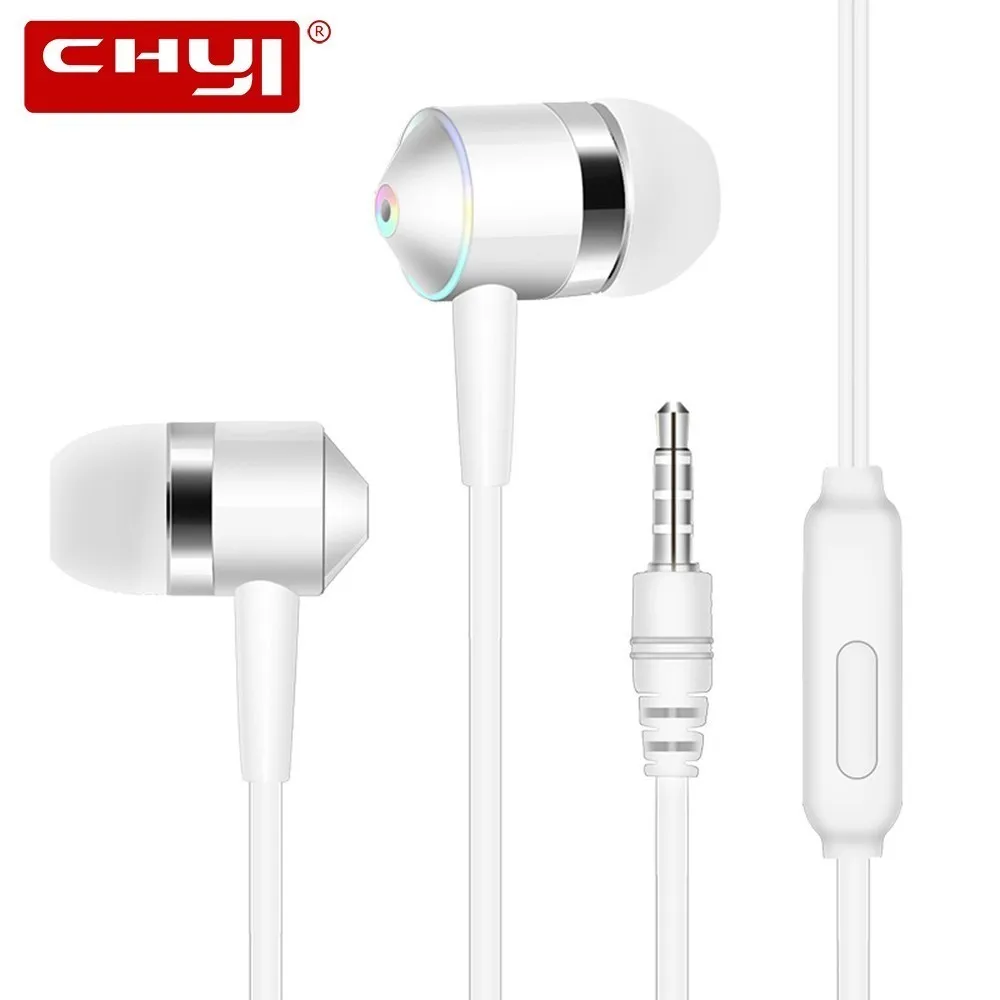 CHUYI 3 5 мм наушники стерео Проводная гарнитура с микрофоном для Iphone Sony Xiaomi Samsung S7 S8 S9