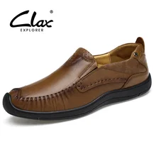 CLAX/мужская кожаная обувь без шнуровки; коллекция года; летние мужские лоферы; роскошные мужские мокасины; повседневная обувь в стиле ретро