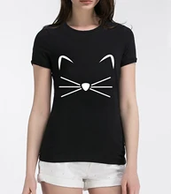2017 summer female T shirts KITTY KITTEN Meow Print Cotton t shirt for women harajuku fitness brand women’s t shirt kawaii tops