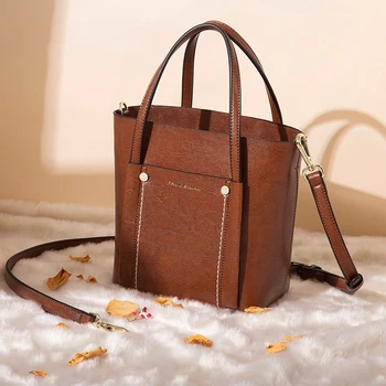 

2 Pieces Women Handbags Synthetic Leather Shoulder Bags Top-handle Bags Tote Purse Stud Bolsas Feminina