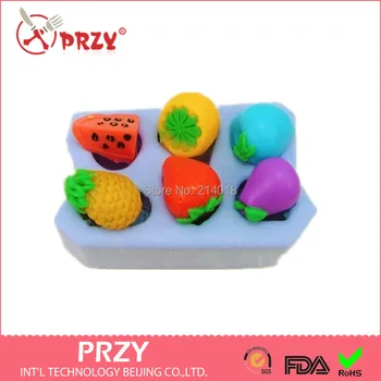 

handmade soap silica gel mould candle soap silicone mold DIY Fruit platter shaped fondant mold aroma stone moulds
