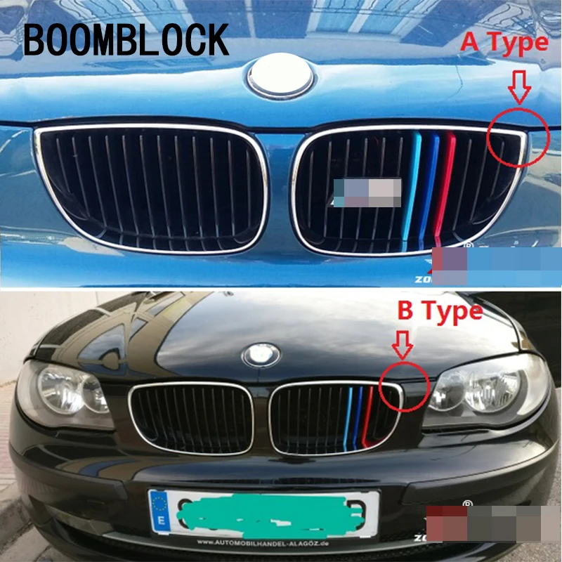 Для 2003-2011 BMW 1 серия E87 E81 E82 E88 116 118 120 130 135 M Спортивная передняя решетка отделка украшения полосы Гриль Крышка наклейки