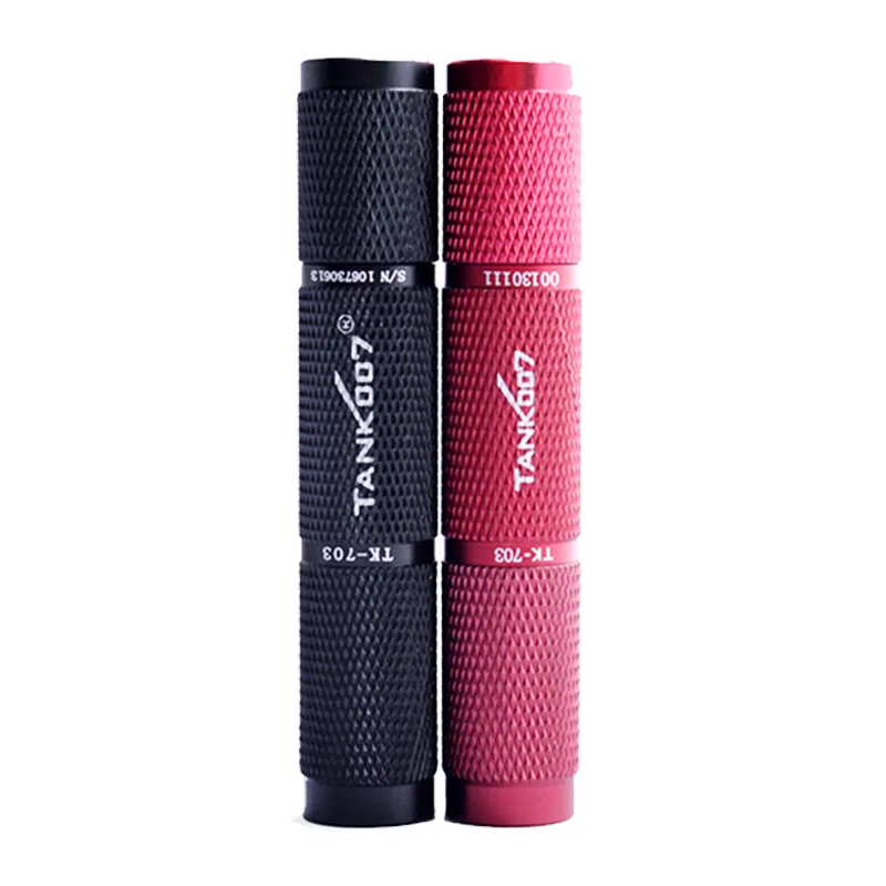 

TANK007 TK703 Mini Portable Aluminum Alloy Material Torch Cree LED In Black/Red Light Pen Dairly Outdoor Caplamp Led Flashlight