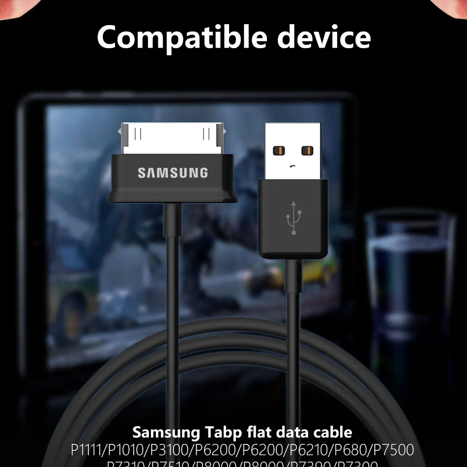 samsung Tab кабель передачи данных USB кабель для samsung Galaxy Tab Tablet P1000 P3100 P3110 N8000 N7500
