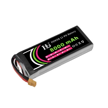 

HJ 14.8V 8000mah lipo battery 25C max 35C XT60 T EC3 EC5 XT90 plug for RC Helicoptes Airplanes Drone parts VS VOK