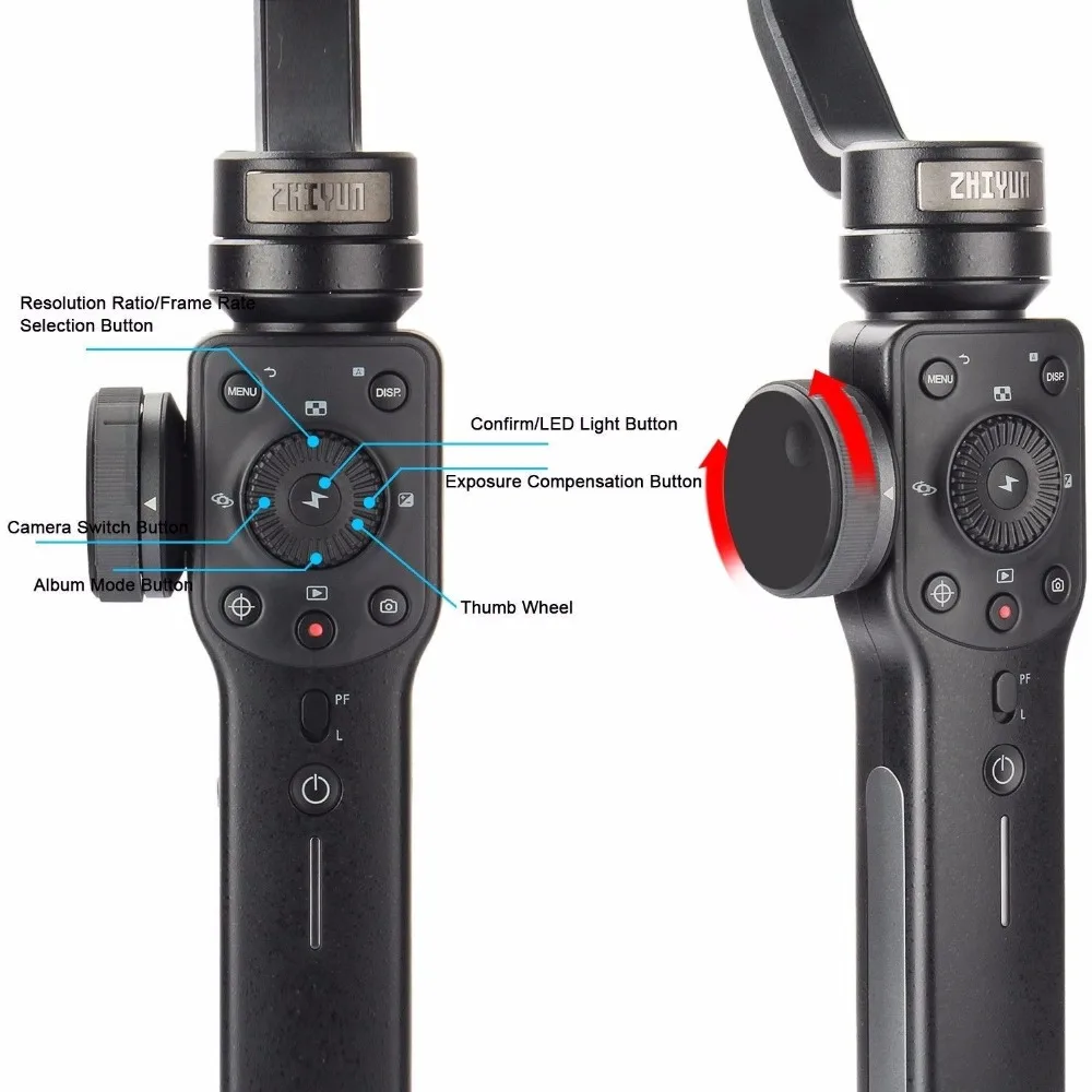  Zhiyun Smooth 4 3-Axis Focus Smartphone Handheld Gimbal Stabilizer for iPhone X 8 7 Plus 6 Samsung 