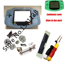 1 шт./лот полный набор мультфильм Пластик объектив Glow зеленый цвет Корпус чехла в Темный Световой для GameboyAdvance Boy Advance