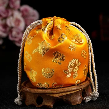 

Fascinating Wedding Candy Bag Exquisite Golden Auspicious Pattern Souvenir Bag Joyful Jewel Fukubukuro New Year Lucky Bag