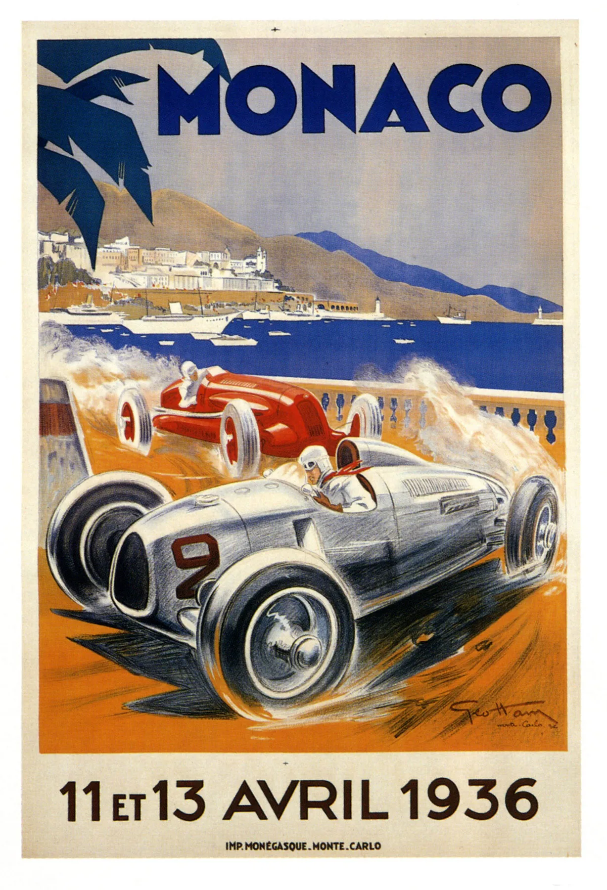 Details about   Monaco Grand Prix 1957 World Championships Vintage Poster Print Retro Style Art 
