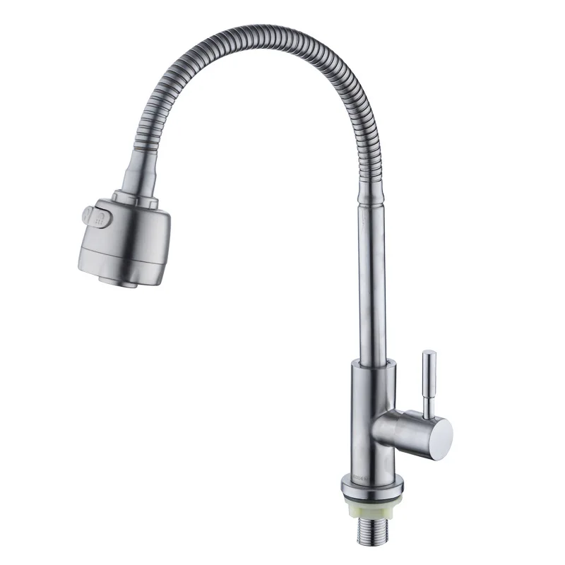 MOIIO Flexible Design Kitchen Sink Faucet Pull Out Kithcen Faucet Swivel Spout Chrome Hot and Cold  Mixer Tap Flexible Faucet