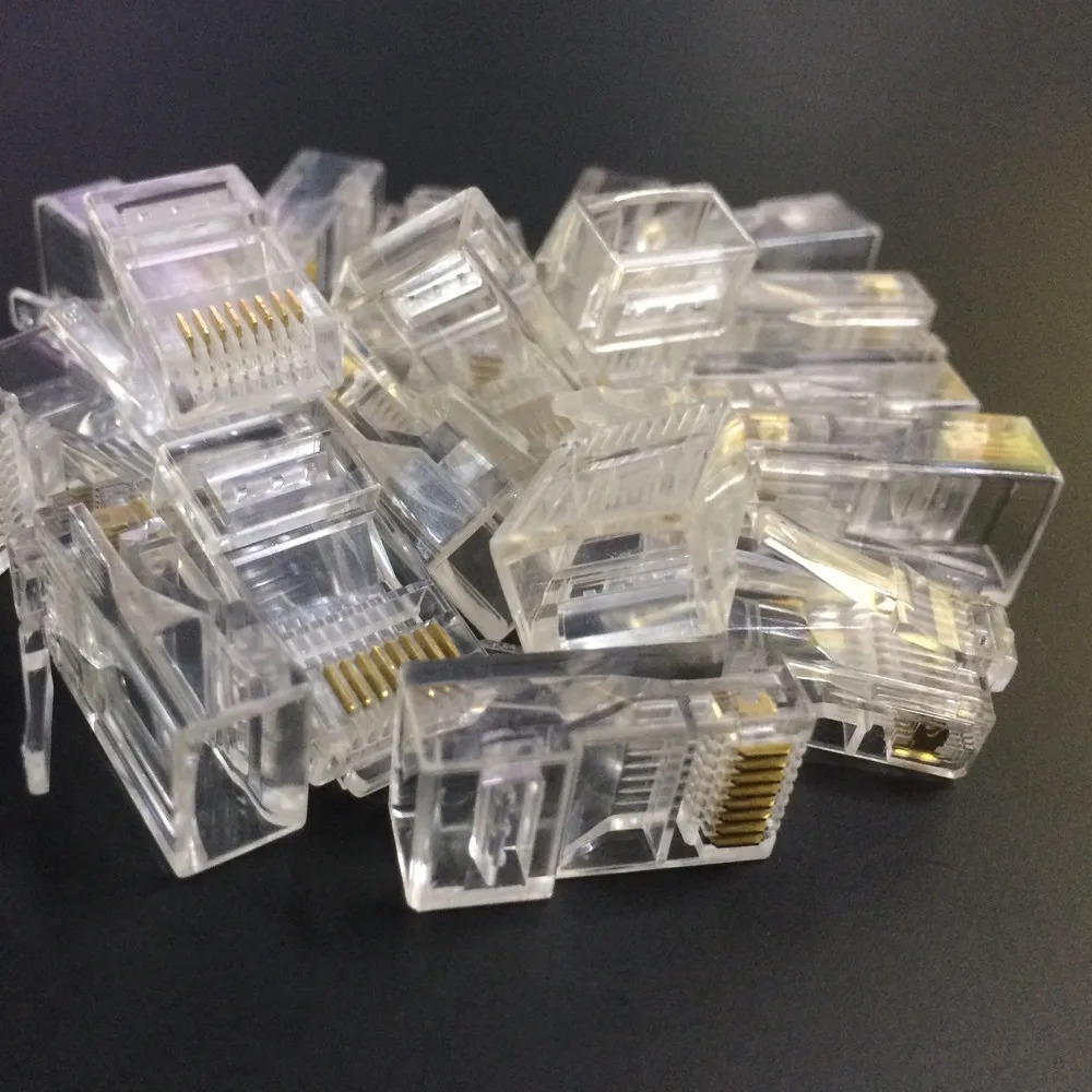

10PCS Cat5 Cat5e Network Connector rj45 Metal Cable Modular Plug Terminals Terminals Drop Shipping Futural Digital #C
